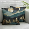thumbnail image 3 of Nawypu Mountain Throw Pillow Covers,Tree Pillow Cover Decorative Pillows Nature,Yellow Blue Black Camping Pillow Covers for Couch Sofa Cabin Decor Forest Pillow Case,Pillow Mountains, 3 of 5