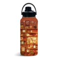 thumbnail image 1 of Botella de agua Uibunoo de acero inoxidable, 950 ml, diseño libroso, 1 of 8