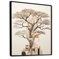 thumbnail image 2 of Designart "Beige Minimalism Baobab Tree IV" Tree Baobab Floater Framed Wall Decor, 2 of 5