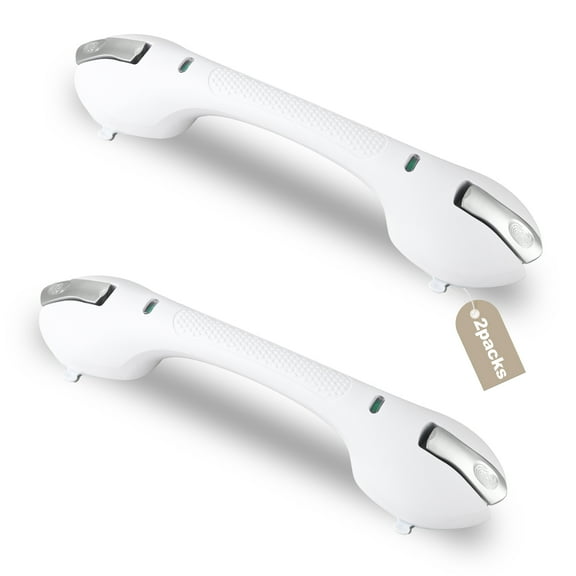Daren Medical Shower Grab Bar 2 PCS Suction Grab Bars for Bathtubs and Showers, Shower Handle Removable Shower Handrails for Kids, Bathroom Safety Grip Waterproof(Silver)