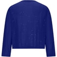 thumbnail image 5 of Ticikt Girl's Sequin Elegant Short Satin Jacket Long Sleeve Open Front Party Sparkly Cropped Cardigan Glitter Shiny Jackets,Color:Blue, 5 of 7