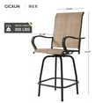 thumbnail image 3 of Aoxun Outdoor Swivel Bar Stools Outdoor Patio Bar Set, Patio Furniture Set, Set of 4, 3 of 7