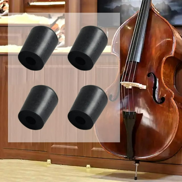 4 tapones de goma para contrabajo, para violonchelo, accesorios portátiles, ligeros y antideslizantes, diámetro interior de 0,35 pulgadas.