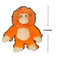thumbnail image 2 of Ultra Soft Dog Toys Oh So Cute Bark Cuddle Buddies Furry Zoo Animal Squeakers (Orange Tamarin Small), 2 of 7