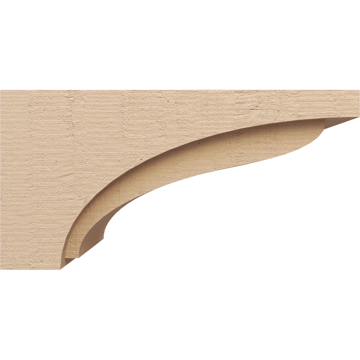 12"W x 24"D x 12"H Wide Helena Rough Cedar Woodgrain TimberThane Corbel, Primed Tan