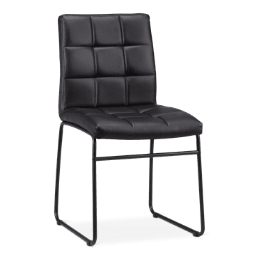 Bouclair Faux Leather and Metal Dining Chair