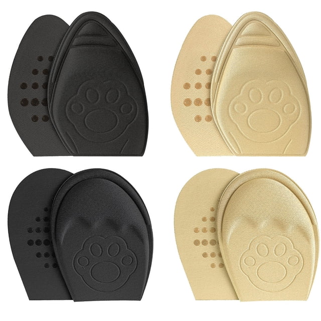 4 pares de plantillas antideslizantes para zapatos, cómodas y adhesivas.