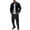 Black-Athletic-Men, variant on Zedker Men's 2 Piece Tracksuit Set Polo Athletic Sweatsuit Quarter Zip Jogging Long Sleeve Casual Sports Outfits
