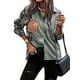 thumbnail image 2 of TRKIYQC Camisas de Solapa con Botones para Mujer, Blusa Casual de Manga Larga con Estampado de Cuadros en Color en Contraste TRKIYQC moda, 2 of 4