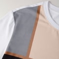 thumbnail image 2 of Klisyaur Men's Summer Casual Top Fashionable Color Blocked Short Sleeved Men's Round Neck Summer T-shirt Short Sleeved Round Neck Top/shirt, 2 of 5