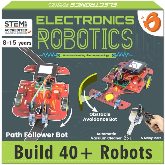 ButterflyEdufields Kits de Robotique 40en1 pour Enfants 8-12 Ans / Projets de Robots DIY pour Enfants avec Carte Électronique & Capteurs / Meilleur Outil Éducatif