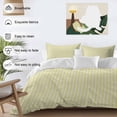 thumbnail image 3 of 3 Piece Yellow Striped Duvet Cover Set Full Size,Microfiber Comforter/Quilt Cover with Corner Ties and 2 Pillowcases,Modern Simple Farmhouse Beige Vintage All Season Soft Bedding with Zipper Closure, 3 of 8