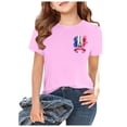 thumbnail image 2 of SXcggal Girls Short Sleeve Shirts Kids Summer Tops Crewneck Tees 3 13 Years Cute Fashionable Casual Girl Top, 2 of 6