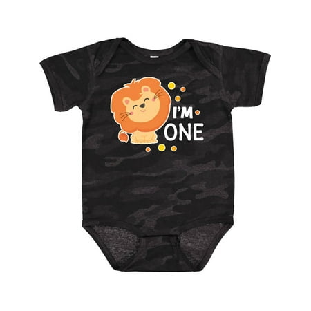 

Inktastic Im One with Cute Smiling Lion Gift Baby Boy or Baby Girl Bodysuit