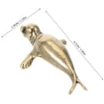 thumbnail image 6 of OUNONA Set of 4 Small Golden Brass Seal Figurines for Marine Animal Decor and Versatile Home Display Accents, 6 of 6