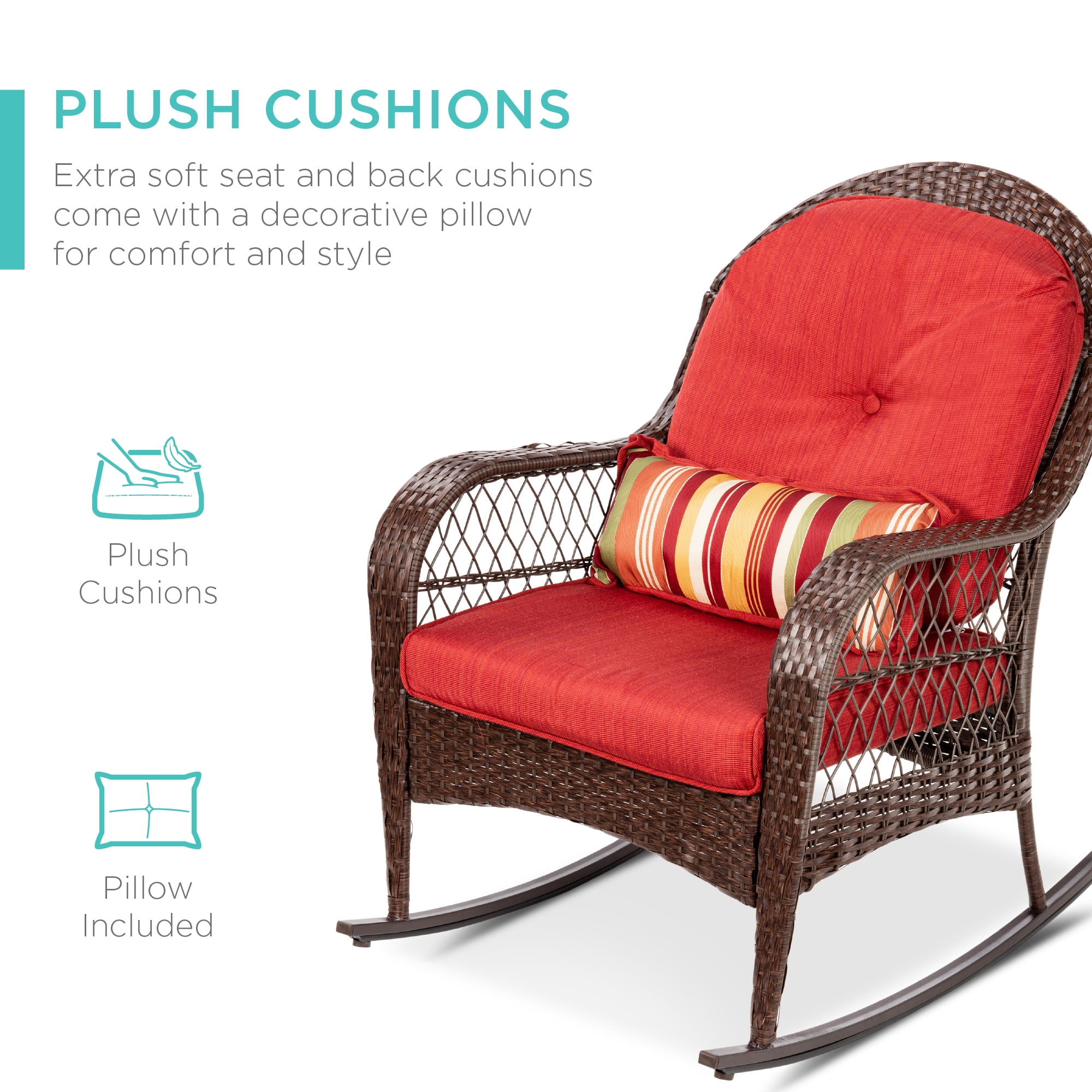 Patio Chairs Yard Garden Outdoor, Cushions For Outdoor Wicker Rocking Chairs