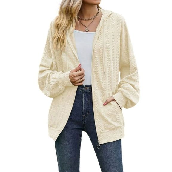 Alsol Lamesa Womens Full Zip Up Hoodie Y2K Raglan Sleeve Drawstring Baggy Zipper Hooded Sweatshirts with Pocket