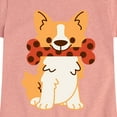 thumbnail image 3 of Instant Message - Corgi With Bone - Toddler And Youth Girls Short Sleeve Graphic T-Shirt, 3 of 6