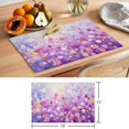 thumbnail image 6 of Spring Watercolor Placemats Set of 8, Purple Flowers Oil Painting Non-Slip Place Mats Washable Table Mats for Kitchen Dining Table Decorations Indoor/Outdoor, 6 of 9