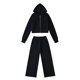 thumbnail image 3 of Sudadera con capucha y cremallera para mujer, traje con pantalones largos, conjuntos de dos piezas, conjuntos para mujer, sudaderas con capucha, 3 of 5