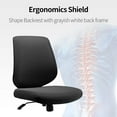thumbnail image 6 of Ergonomics Shield-Shape Backrest Swivel Breathable Mesh Computer Chair, Thick Seat Cushion Office Chair with  Metal Plating Base and Gray Back Frame, 6 of 9