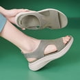 thumbnail image 2 of LOVZFMLL Women's Sandals Fashion Rhinestone Glitter Comfort Walking Hiking Wedge Sandals with Arch Support Summer Casual Outdoor Footwear Army Green 6.5, 2 of 9