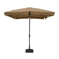 thumbnail image 2 of Mondawe Patio Umbrella with Base included 10ft Large Outdoor Table Umbrella with Crank, 8 Sturdy Ribs, Market Deck Pool Backyard Garden Sunshade Umbrella,Tan, 2 of 9