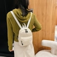 thumbnail image 3 of FunnyBeans Women Solid Color Backpack Preppy Style School Nylon Mini Rucksack (Beige), 3 of 9