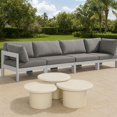 thumbnail image 2 of Meridian Furniture Nizuc Gris Canapé Modulaire d'Extérieur pour Patio, 2 of 9