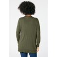 thumbnail image 2 of Roaman's Women's Plus Size Drop Needle Cardigan Lightweight Sweater Knit, 2 of 3