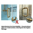 thumbnail image 4 of MCOCOD 8" Shower Door Handle, Double-Sided Pull Handle with Metal Washer, Back-to-Back Glass Door Handle Replacement for 5/16", 3/8", and 1/2" (8-12mm) Glass Doors, Chrome, 4 of 6