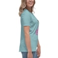 thumbnail image 4 of Bella + Canvas Women's Relaxed T-Shirt Short Sleeve Graphic Crew Neck (Heather Blue Lagoon, L), 4 of 5