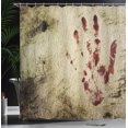 thumbnail image 4 of Ambesonne Horror House Shower Curtain, Bloddy Dirty Hand, 69"Wx84"L, Red Beige, 4 of 5