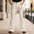 thumbnail image 6 of CONZONE Mens Casual Flared Pants Wide Leg Pants for Men Trendy High Waist Butterfly Graphic Bell Bottom With Pockets, 6 of 6