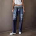 thumbnail image 6 of WTOBBY Women's Casual Print Jeans, Sporty Jeans Style Pants with a Comfortable and Relaxed Fit, Ideal for Leisure Activities and Everyday Wear,Sky Blue 2XL, 6 of 8
