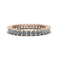thumbnail image 1 of Natural 1.25Ct Princess Cut Diamond Shared Prong Women's Anniversary Wedding Eternity Band Ring Solid 14k Rose Gold H SI2, 1 of 3