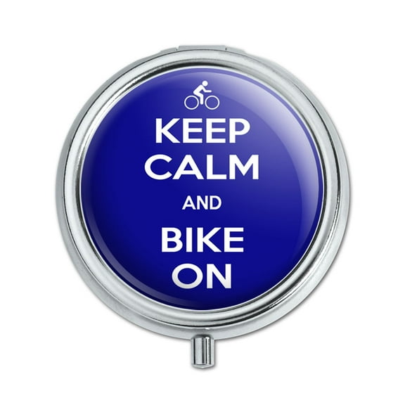Keep Calm And Bike On Cycling Pill Box