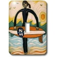 thumbnail image 2 of 3dRose, Surfer Girl outdoors recreation woman girl surf ocean, single toggle switch, 2 of 2