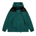 thumbnail image 2 of Wiyuqeen Women's Rain Jacket Waterproof Hooded Windbreaker Windproof Lightweight Color Block Raincoat with Zipper Pocket for Outdoor Hiking, 2 of 3