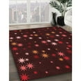 thumbnail image 3 of Ahgly Company Machine Washable Indoor Square Transitional Chocolate Brown Area Rugs, 3' Square, 3 of 7