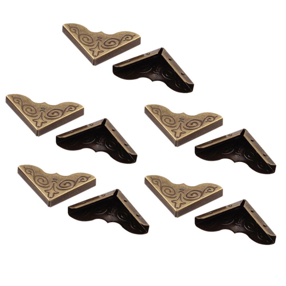 Book Scrapbook Album Diary Corner Protector Bronze Tone 25 x 25 x 7mm