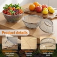 thumbnail image 5 of Stainless Steel Filter Basket Set | 3-Piece Kitchen Strainer with Handle and Rest Base | Fine Mesh Colander for Pasta, Vegetables, and Baking | Space-Saving Nesting Design for Home Cooking, 5 of 8
