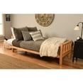 thumbnail image 6 of Homestock City Sleek Futon Frame-Natural Finish-Suede Chocolate Mattress, 6 of 7
