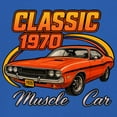 thumbnail image 3 of Vintage Classic 1970 Muscle Car Men's Tank Top American Power Legendary V8 Performance, 3 of 7