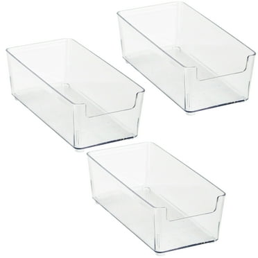 Simplify 3 Pack Small Rectangular Drawer Organizer, 7.72" L x 3.74"W , Clear