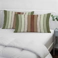 thumbnail image 4 of Sage Green Body Pillow Cover, Pillowcase Protectors with Zipper, Breathable Decorative Throw Pillow Case Cover, Farmhouse Wood Grain Vintage Brown Striped Pillow Shams for Couch Sofa 24x36Inch, 4 of 8