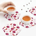 thumbnail image 4 of Leather Coasters with Heat-resistant for Drinks, Onion red chili -标题2 Hexagon, 4 of 5