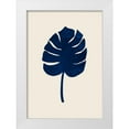 thumbnail image 1 of Artographie Studio 14x18 White Modern Wood Framed Museum Art Print Titled - Monstera Marble Blue, 1 of 4