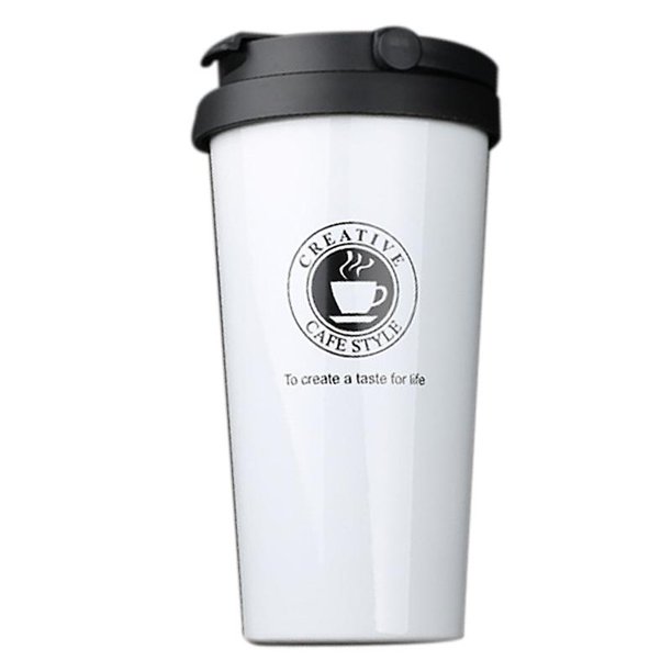 Taza de café JINMJMXG Termo de acero inoxidable Doble pared 6 x 17 x 9 cm Color blanco