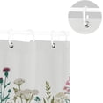 thumbnail image 5 of GZHJMY Herb Wildflower Shower Curtain Waterproof Fabric Bath Curtain with Hooks for Bathtub Bathroom Decor, 60 x 72 Inch, 5 of 6